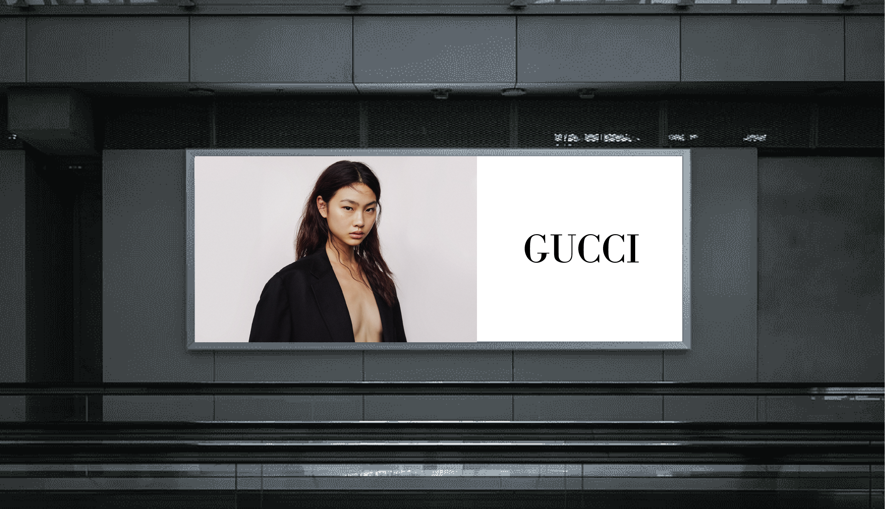 mock up gucci billboard ad